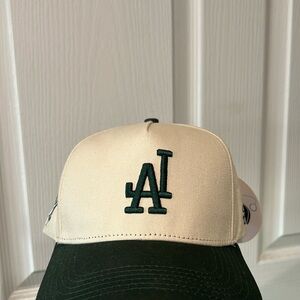 Almost Someday LA Dodgers Backward Logo SnapBack Hat